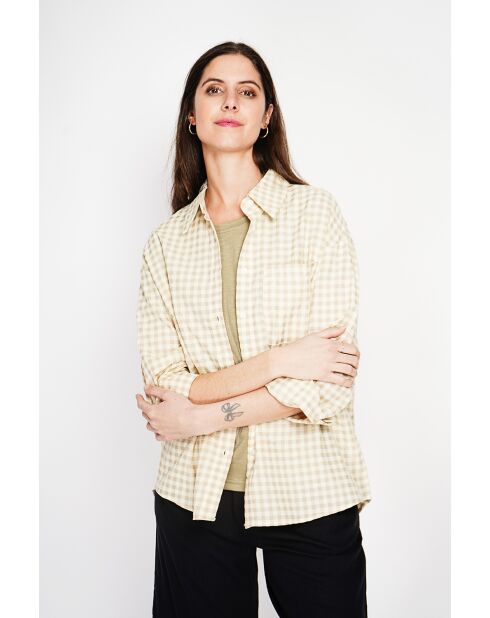 Langes Oversize-Hemd Hélène aus Leinengemisch
