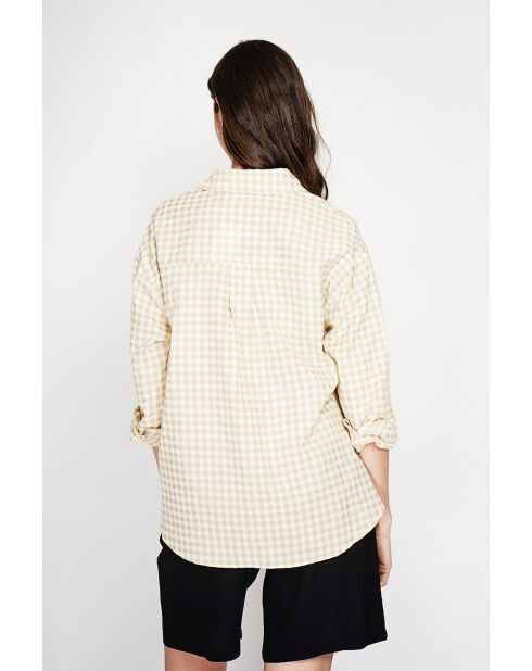 Langes Oversize-Hemd Hélène aus Leinengemisch