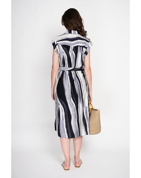 Lucette zwarte hemdjurk van linnenmix