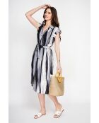 Lucette zwarte hemdjurk van linnenmix