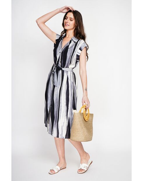 Lucette zwarte hemdjurk van linnenmix