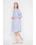 Josette Marine Kleid aus Leinenmischung mit Foufo-Kragen