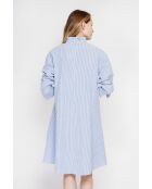 Josette Marine Kleid aus Leinenmischung mit Foufo-Kragen