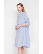 Josette Marine Kleid aus Leinenmischung mit Foufo-Kragen