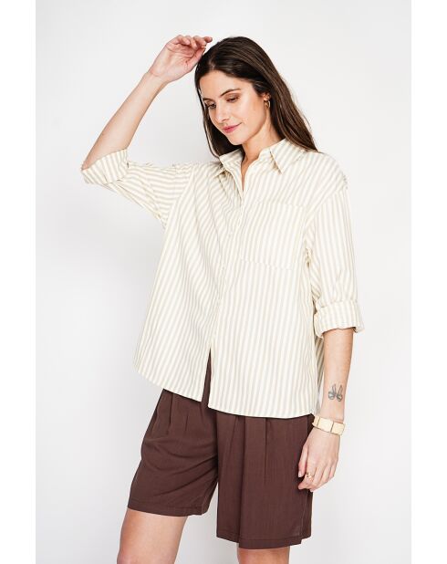 Jeannine Langes Oversize-Hemd aus Leinenmischung