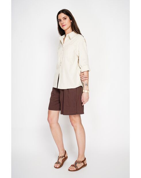 Jeannine Langes Oversize-Hemd aus Leinenmischung