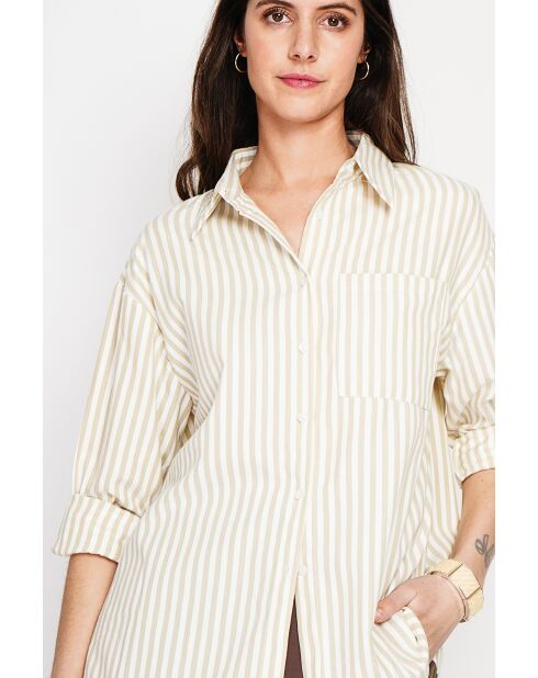 Jeannine Langes Oversize-Hemd aus Leinenmischung