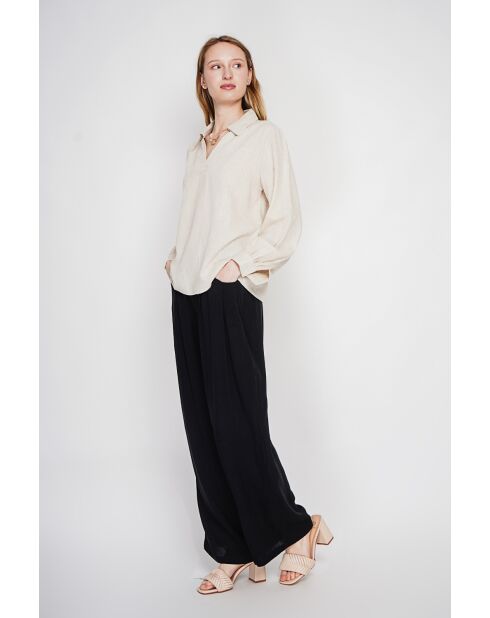 Blouse col chemise en Andrée lin
