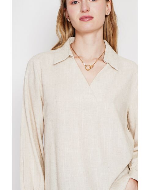 Blouse col chemise en Andrée lin