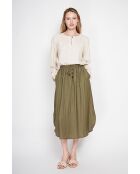 Suzette beige blouse van Tunesisch linnen