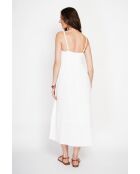 Robe Longue d'Été en lin mélangé Danielle blanche