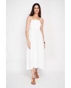 Robe Longue d'Été en lin mélangé Danielle blanche