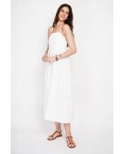 Robe Longue d'Été en lin mélangé Danielle blanche