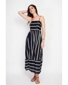 Bernadette schwarzes Sommerkleid aus Leinenmischung