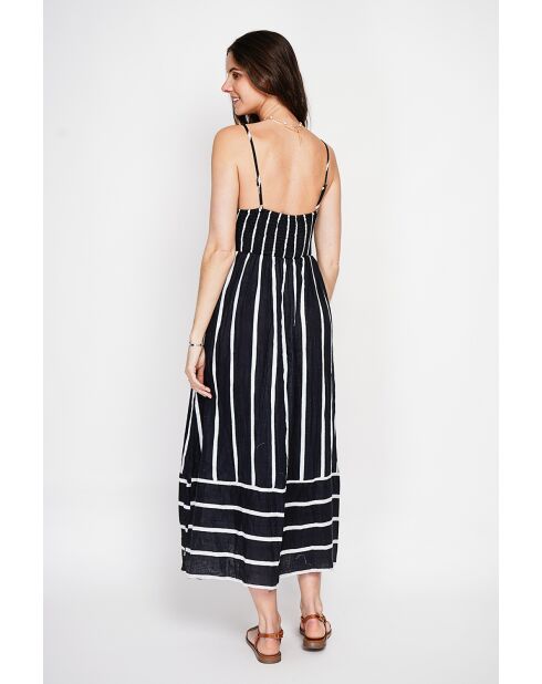 Bernadette schwarzes Sommerkleid aus Leinenmischung
