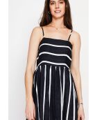 Bernadette schwarzes Sommerkleid aus Leinenmischung