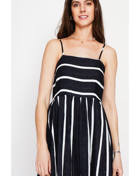Bernadette schwarzes Sommerkleid aus Leinenmischung