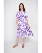 Renée langes Kleid aus Leinenmischung, lila