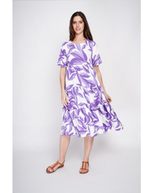 Renée langes Kleid aus Leinenmischung, lila