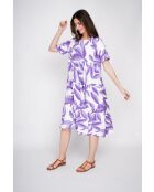 Renée langes Kleid aus Leinenmischung, lila