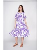 Renée langes Kleid aus Leinenmischung, lila