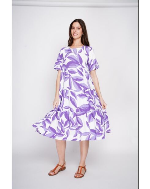 Renée langes Kleid aus Leinenmischung, lila