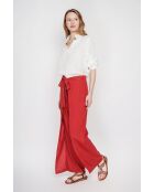 Blouse col chemise en lin Andrée blanche
