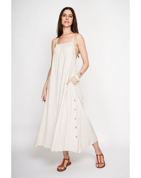 Langes Slingkleid Marguerite aus Leinen
