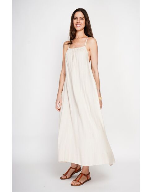 Langes Slingkleid Marguerite aus Leinen