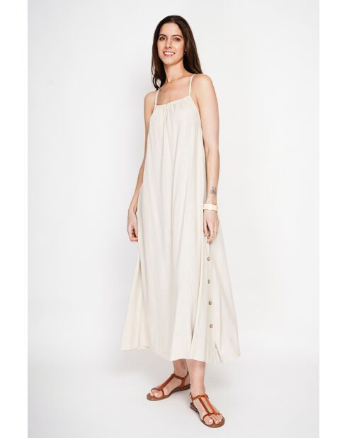 Langes Slingkleid Marguerite aus Leinen