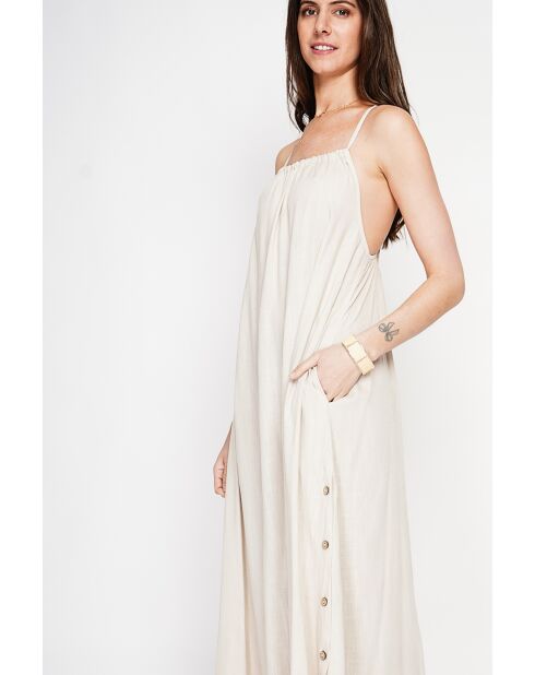 Langes Slingkleid Marguerite aus Leinen