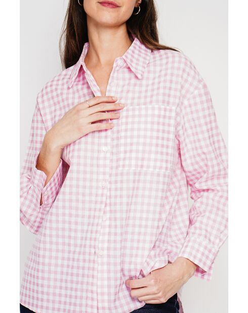 Hélène Rosée Langes Oversize-Hemd aus Leinenmischung