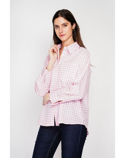 Hélène Rosée Langes Oversize-Hemd aus Leinenmischung