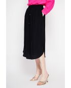 Zwarte uitlopende maxirok van Odette linnenmix