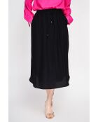 Zwarte uitlopende maxirok van Odette linnenmix
