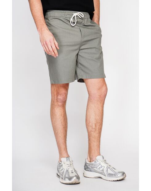 Shorts Gérard kaki in misto lino