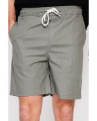Shorts Gérard kaki in misto lino