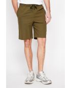 Pantaloncini Cedric khaki 100% lino
