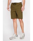 Pantaloncini Cedric khaki 100% lino