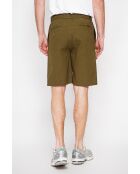Pantaloncini Cedric khaki 100% lino