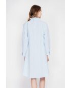 Josette Ciel blaues Rollkragenkleid aus Leinenmischung