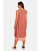 Blanche rooibos linnen vrijetijdsjurken met v-hals