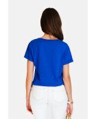 Josée Royal T-Shirt mit V-Ausschnitt aus Leinenmischung