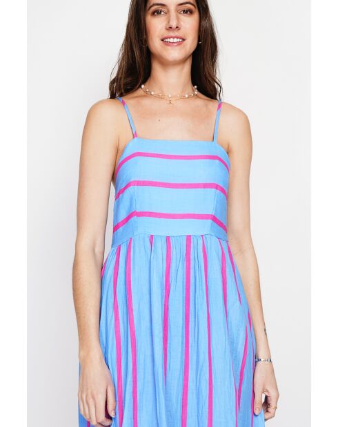 Bernadette Azur Sommer-Maxikleid aus Leinenmischung