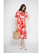 Renée Rooibos Langes Kleid aus Leinenmischung