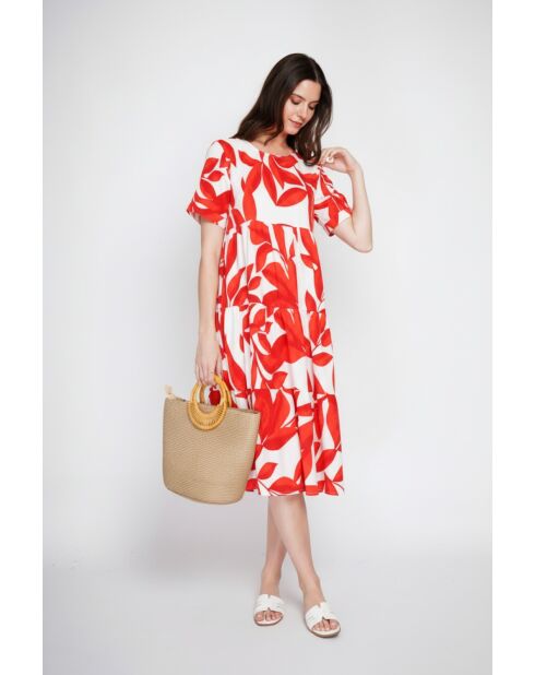 Renée Rooibos Langes Kleid aus Leinenmischung