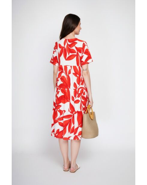 Renée Rooibos Langes Kleid aus Leinenmischung