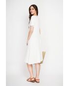 Abito lungo Simone in lino bianco