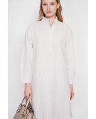 Josette Maxikleid aus Leinenmischung mit Maokragen