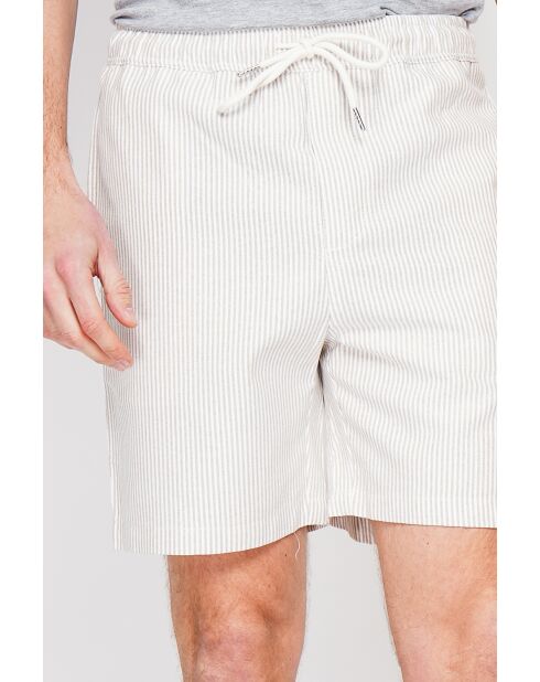 Shorts Godefroi in misto lino color cammello